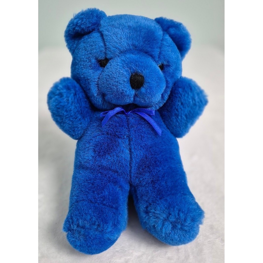 Vintage Chosun International Small Teddy Bear Plush - Vivid Royal Blue